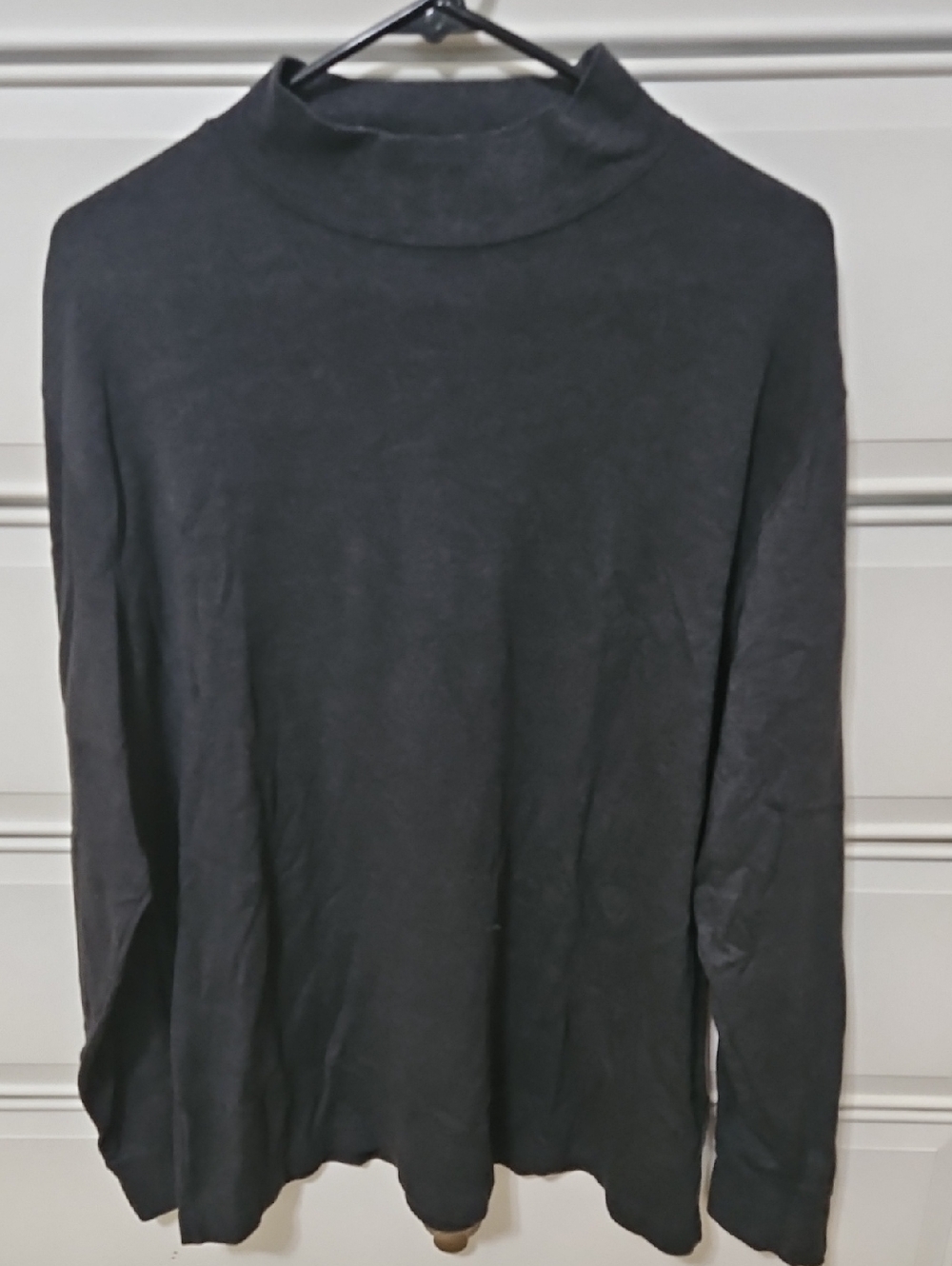 Men's Dark Grey Mock Neck Sweater
